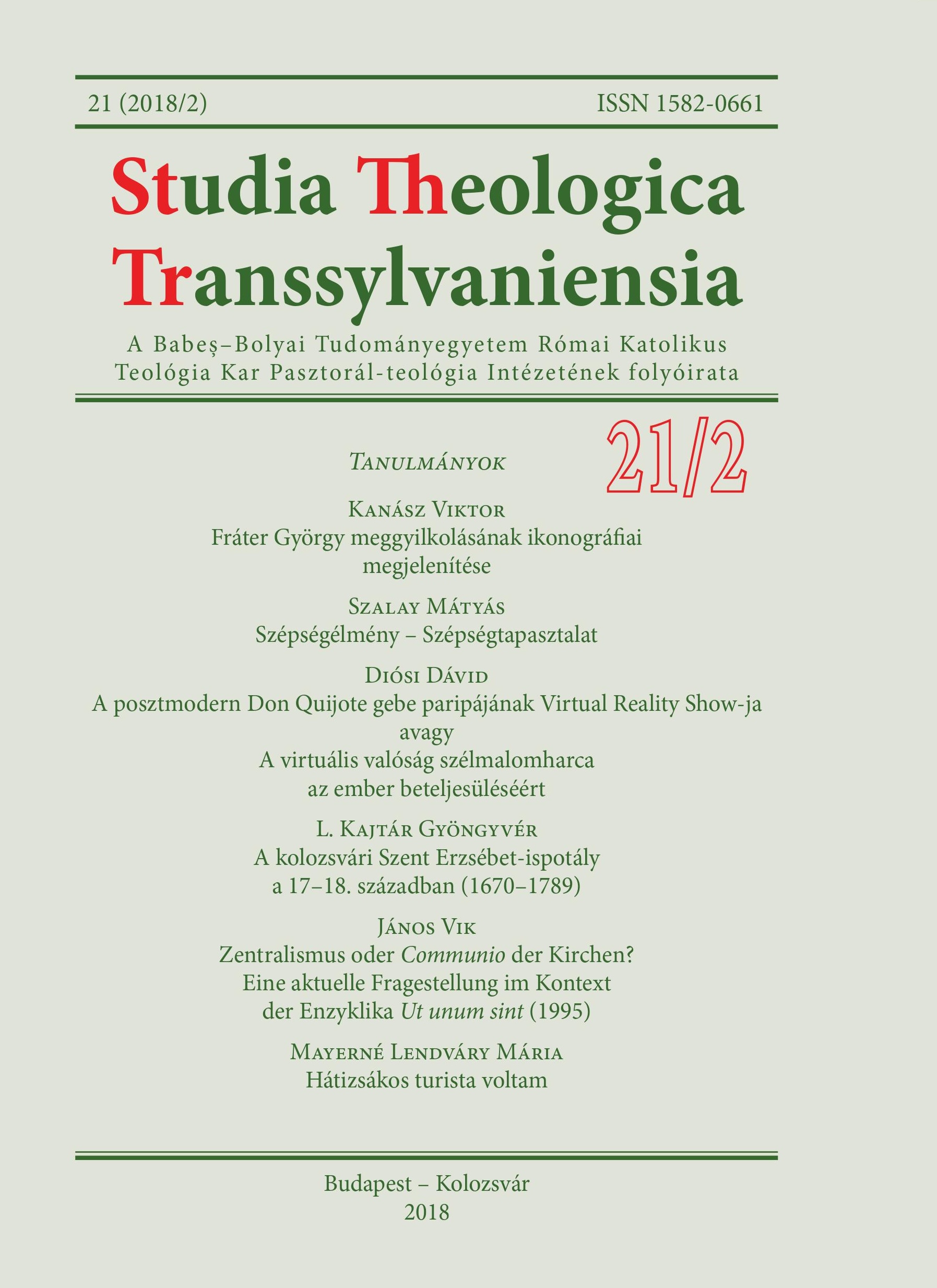 					View Vol. 21 No. 2 (2018): Studia Theologica Transsylvaniensia
				